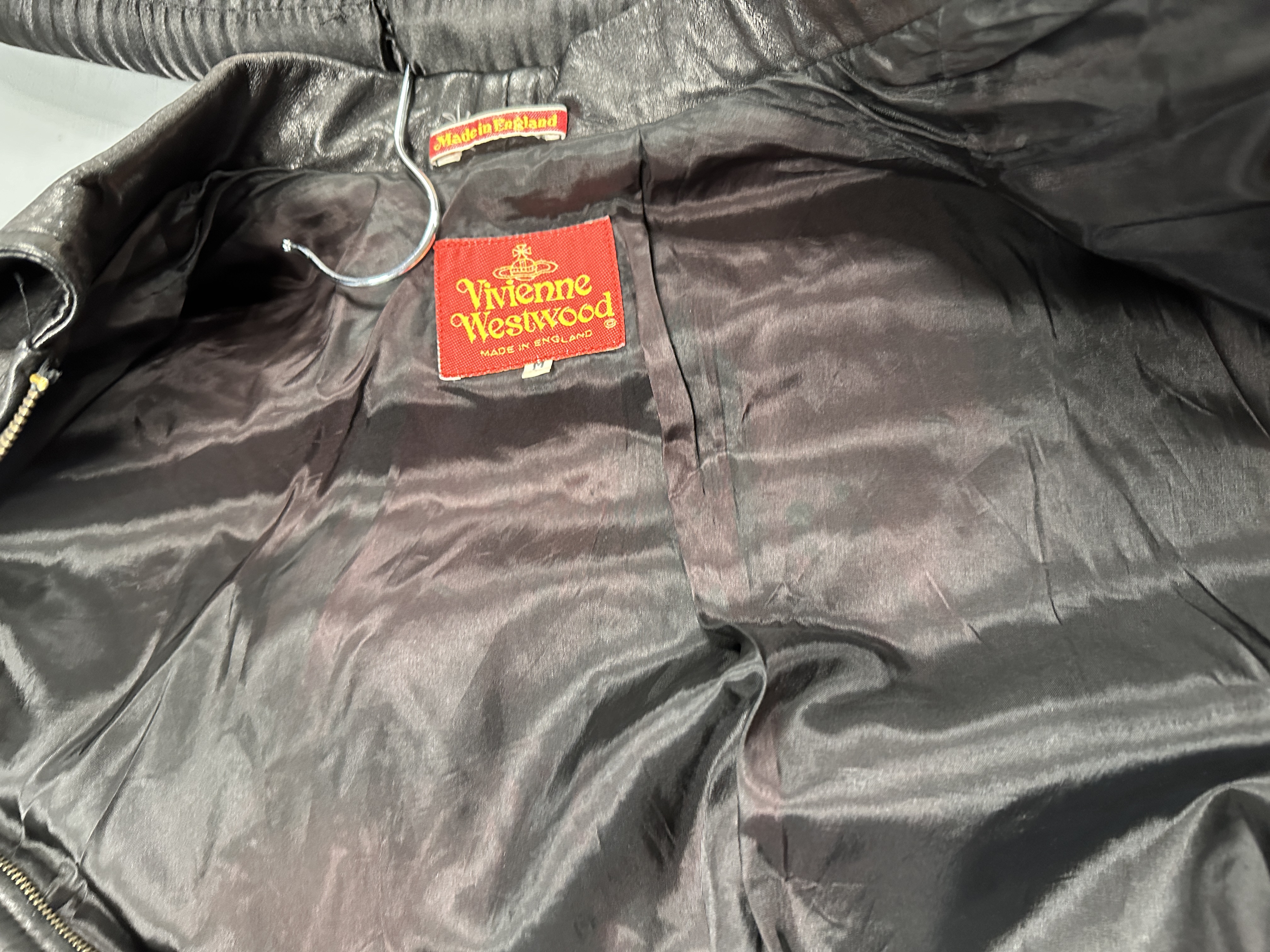 Lot 253 - A Vivienne Westwood black leather bomber