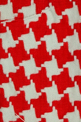 Lot 255 - A Vivienne Westwood red and cream houndstooth-checked wool ensemble, 'Voyage to Cythera' collection, Autumn-Winter 1989-90