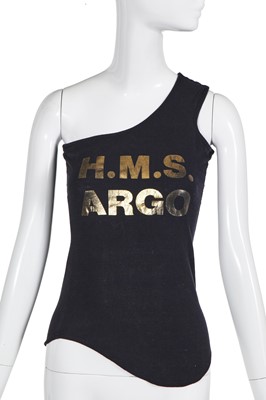 Lot 258 - A Vivienne Westwood 'H.M.S. ARGO' black cotton t-shirt, 'Pagan V' collection, Spring-Summer 1990