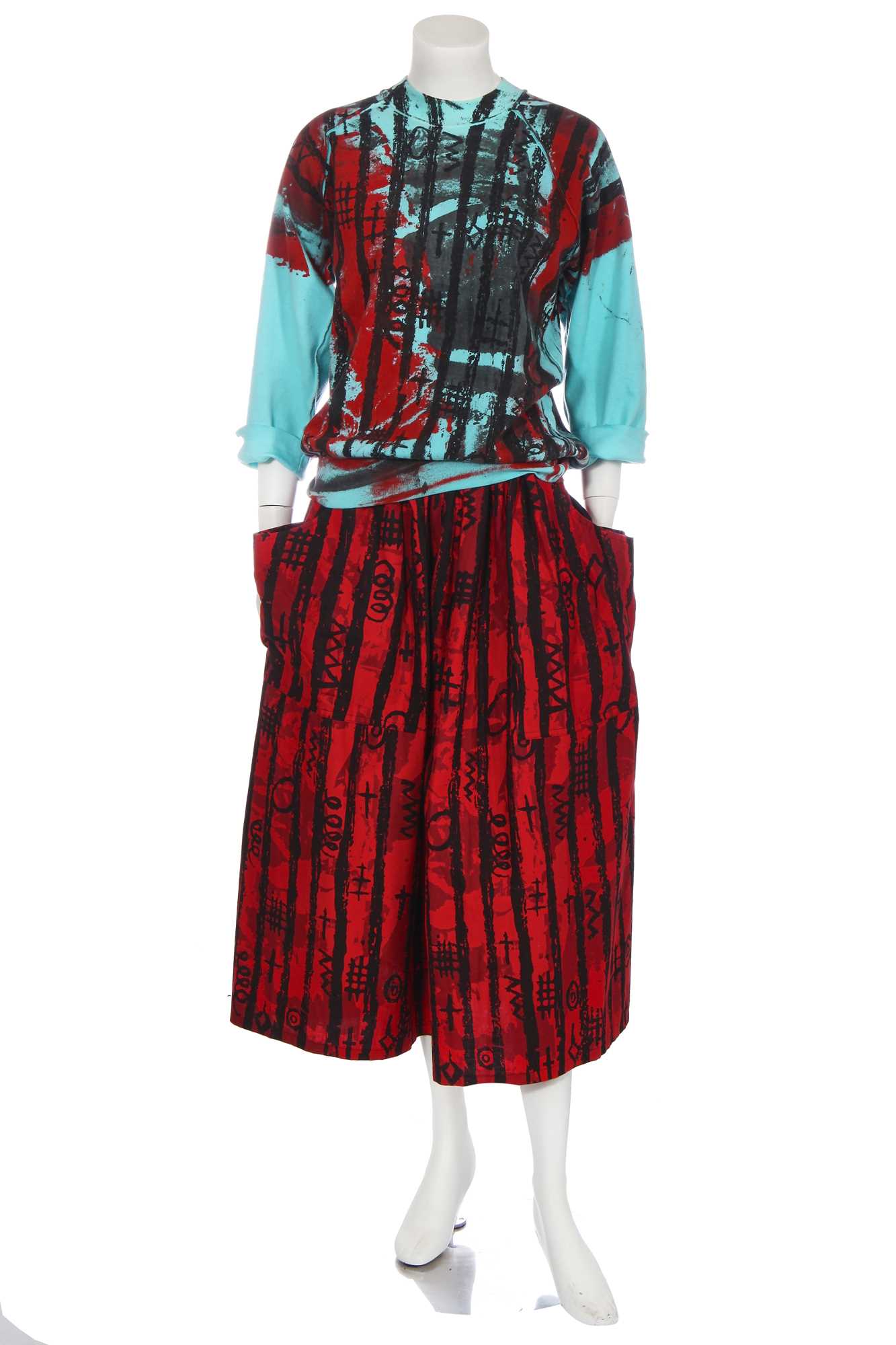 Lot 225 - A Sue Clowes 'Hobo' print ensemble, 'Culture Club' collection, 1980-83