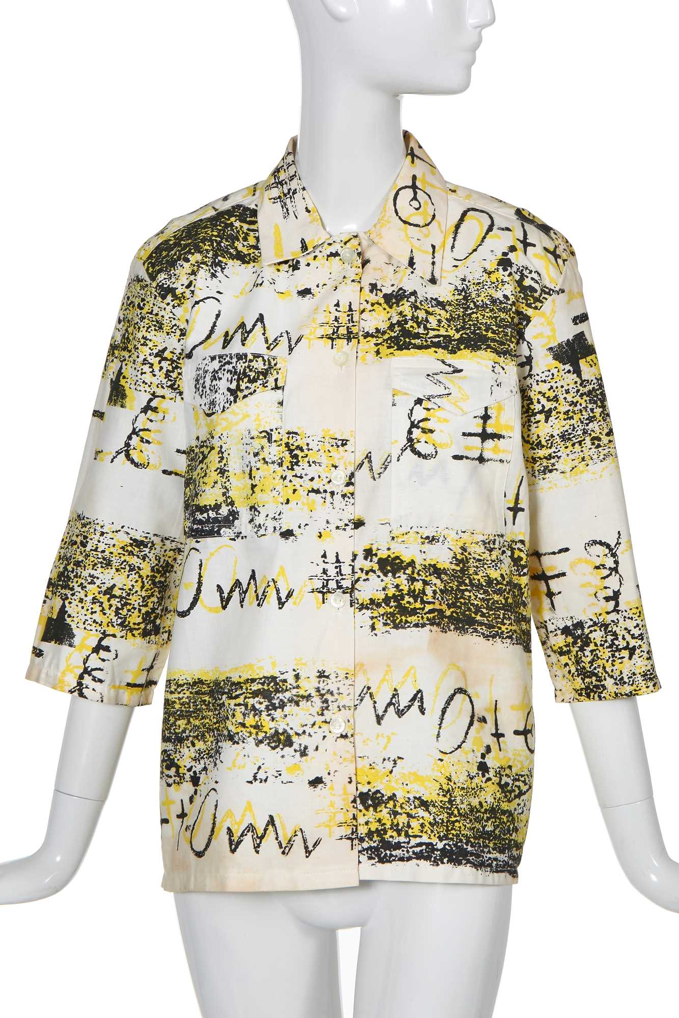 Lot 195 - A Sue Clowes 'Hobo' print shirt 'Culture Club' collection, 1980-83