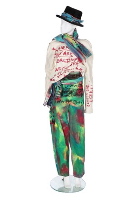 Lot 229 - Sue Clowes for the Foundry satin tie, circa 1980 and reproduction Culture Club collection garments, 2012