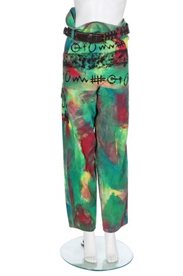 Lot 229 - Sue Clowes for the Foundry satin tie, circa 1980 and reproduction Culture Club collection garments, 2012