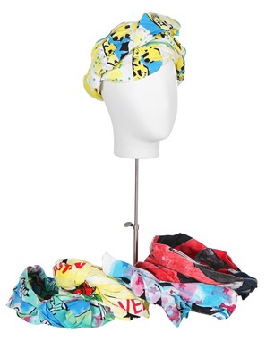 Lot 229 - Sue Clowes for the Foundry satin tie, circa 1980 and reproduction Culture Club collection garments, 2012