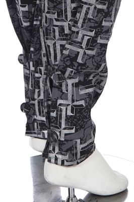 Lot 230 - Sue Clowes printed jersey and denim goth ensemble, 'Flesh & Steel' collection, Spring-Summer, 1984