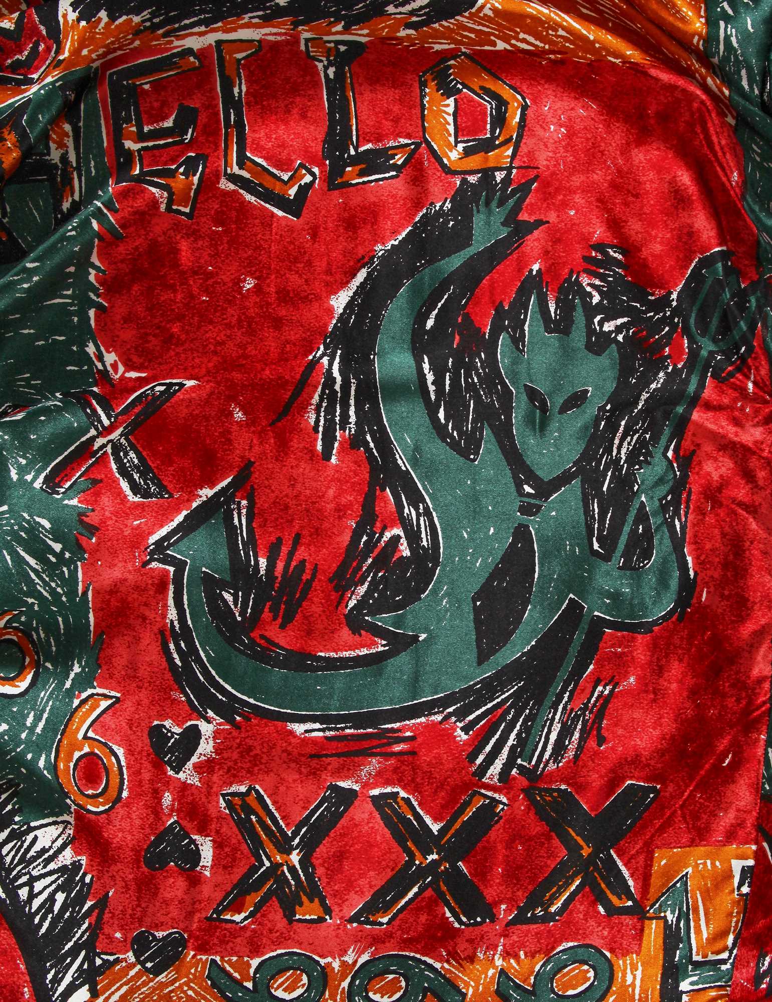 Lot 206 - Sue Clowes '999 Red Devil' print satin
