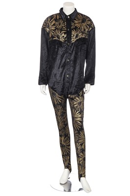 Lot 230 - Sue Clowes 'Gold Daisy' print ensembles, Autumn-Winter 1985-86