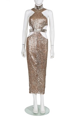 Lot 394 - A Julien Macdonald sequined evening dress, Autumn-Winter 2017-18