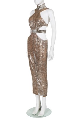 Lot 394 - A Julien Macdonald sequined evening dress, Autumn-Winter 2017-18