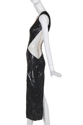 Lot 390 - A Julien Macdonald black sequined evening dress, Autumn-Winter 2016-17