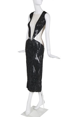 Lot 390 - A Julien Macdonald black sequined evening dress, Autumn-Winter 2016-17