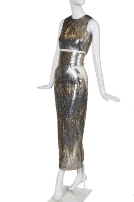 Lot 389 - A Julien Macdonald silver sequined ensemble, Autumn-Winter 2016-17