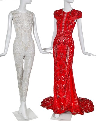 Lot 387 - Two Julien Macdonald embroidered outfits, Spring-Summer 2016