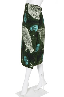 Lot 216 - A John Galliano vulture-print sarong skirt, 'The Ludic Game' collection, Autumn-Winter 1985-86