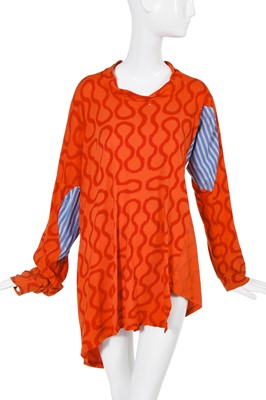 Lot 231 - A Westwood/McLaren squiggle print jersey shirt, 'Pirate' collection Autumn-Winter 1981-82