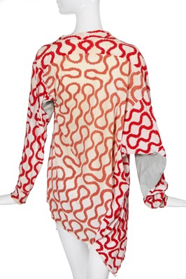 Lot 232 - A Westwood/McLaren squiggle print jersey shirt, 'Pirate' collection, Autumn-Winter 1981-82