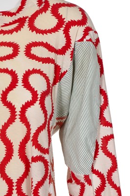 Lot 232 - A Westwood/McLaren squiggle print jersey shirt, 'Pirate' collection, Autumn-Winter 1981-82