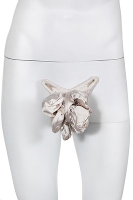Lot 264 - A rare Vivienne Westwood ivory silk cod piece, 'Cut, Slash & Pull', Spring-Summer 1991