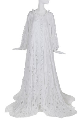 Lot 266 - A rare Vivienne Westwood white cotton sun-wheel gown, 'Cut, Slash & Pull', Spring-Summer 1991