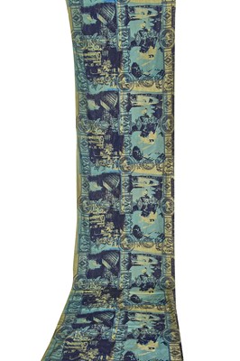 Lot 196 - Two panels of Westwood/McLaren 'Bladerunner' printed cotton, 'Punkature' collection, Spring-Summer 1983