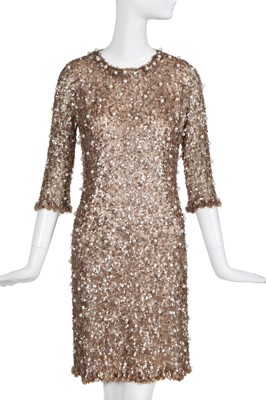 Lot 129 - A Balenciaga couture pearl beaded cocktail dress, Spring-Summer 1965