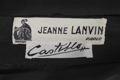 Lot 144 - A Jeanne Lanvin by Antonio Castillo couture tiered black organza cocktail dress, circa 1960