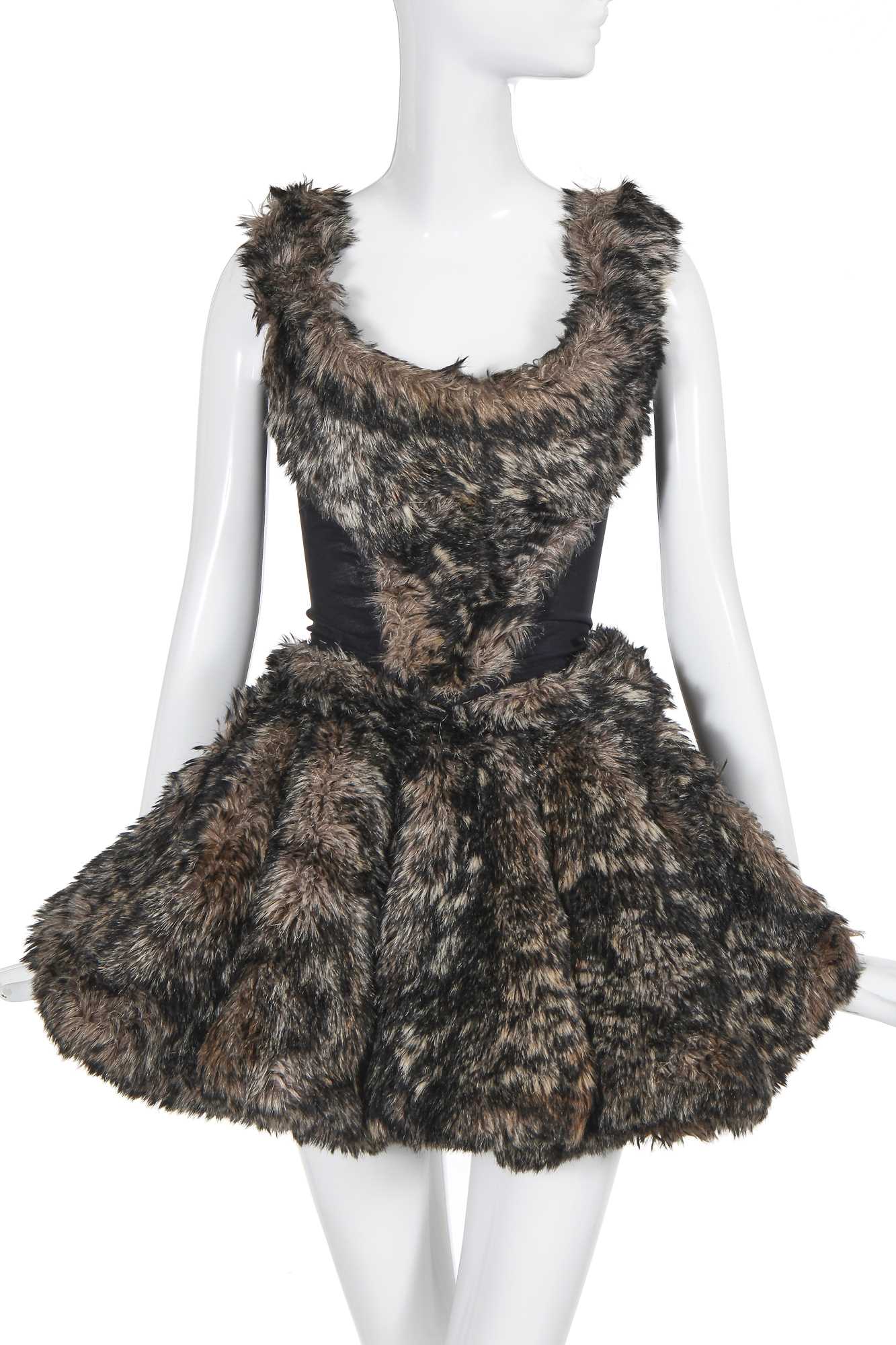 Lot 278 - A rare Vivienne Westwood faux-fur ensemble, 'Anglomania' collection, Autmn-Winter 1993-94