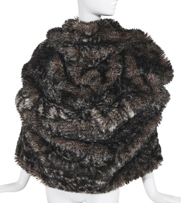 Lot 277 - A rare Vivienne Westwood faux fur cape, 'Anglomania' collection, Autumn-Winter 1993-94