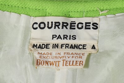 Lot 140 - An André Courrèges lime-green day dress, circa 1967