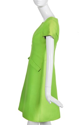 Lot 140 - An André Courrèges lime-green day dress, circa 1967