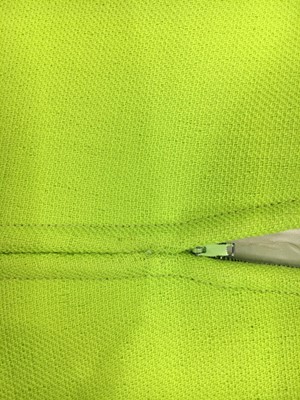 Lot 140 - An André Courrèges lime-green day dress, circa 1967