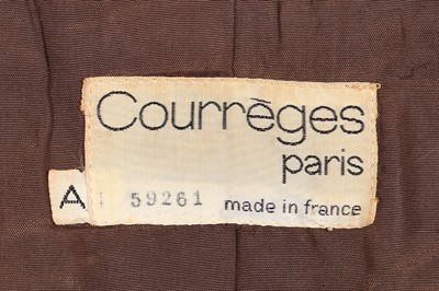 Lot 292 - An André Courrèges brown wool coat, circa 1970