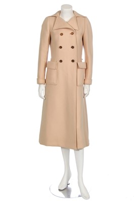 Lot 258 - An André Courrèges camel twill coat, early 1970s