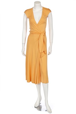 Lot 253 - A Halston dark apricot jersey dress, 1970s