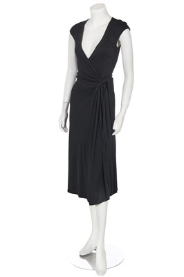 Lot 254 - A Halston black jersey day/dinner dress, 1970s