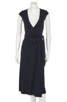 Lot 254 - A Halston black jersey day/dinner dress, 1970s