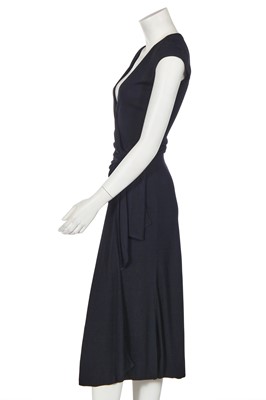 Lot 254 - A Halston black jersey day/dinner dress, 1970s