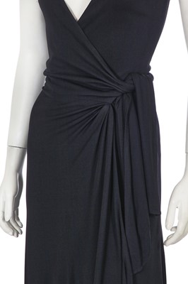 Lot 254 - A Halston black jersey day/dinner dress, 1970s