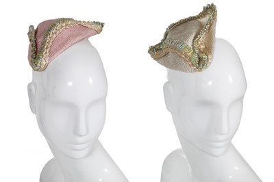 Lot 282 - Two rare Vivienne Westwood miniature tricorne hats, 'Cafe Society' collection, Spring-Summer 1994