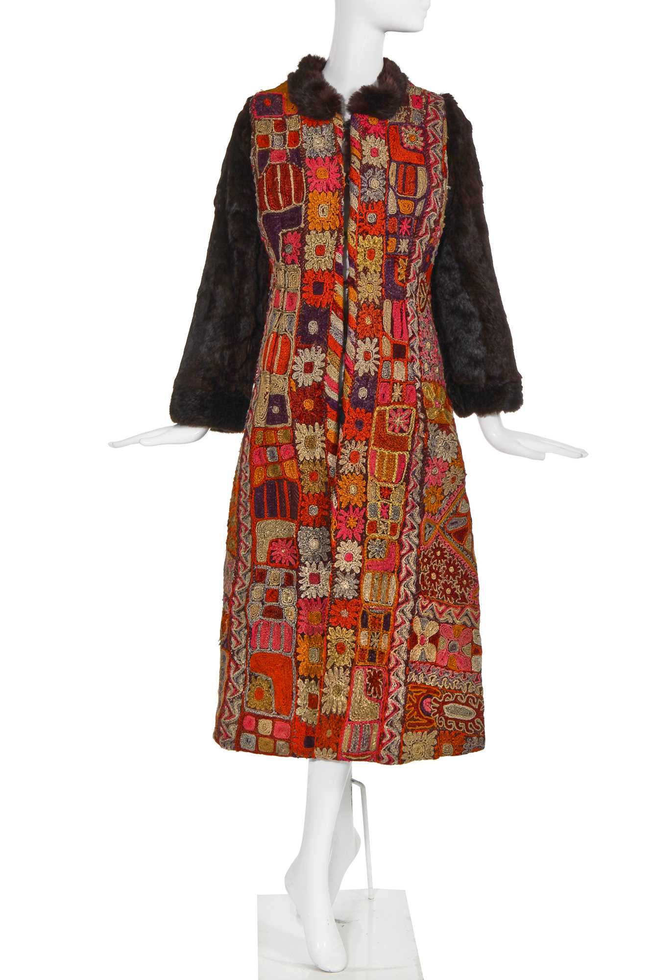 Lot 171 - A Thea Porter Iraqi Samawa-carpet coat, 1970