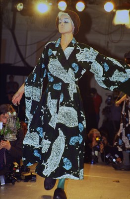 Lot 212 - A rare John Galliano 'Vulture' dress, 'The Ludic Game' collection, Autumn-Winter 1985-86