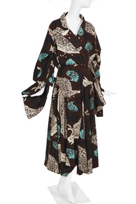 Lot 212 - A rare John Galliano 'Vulture' dress, 'The Ludic Game' collection, Autumn-Winter 1985-86