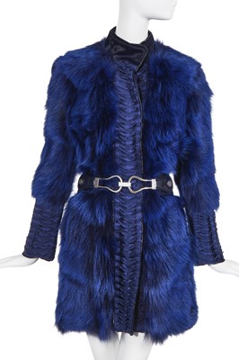 Lot 41 - A Versace blue fox fur coat, Autumn-Winter 2006-07