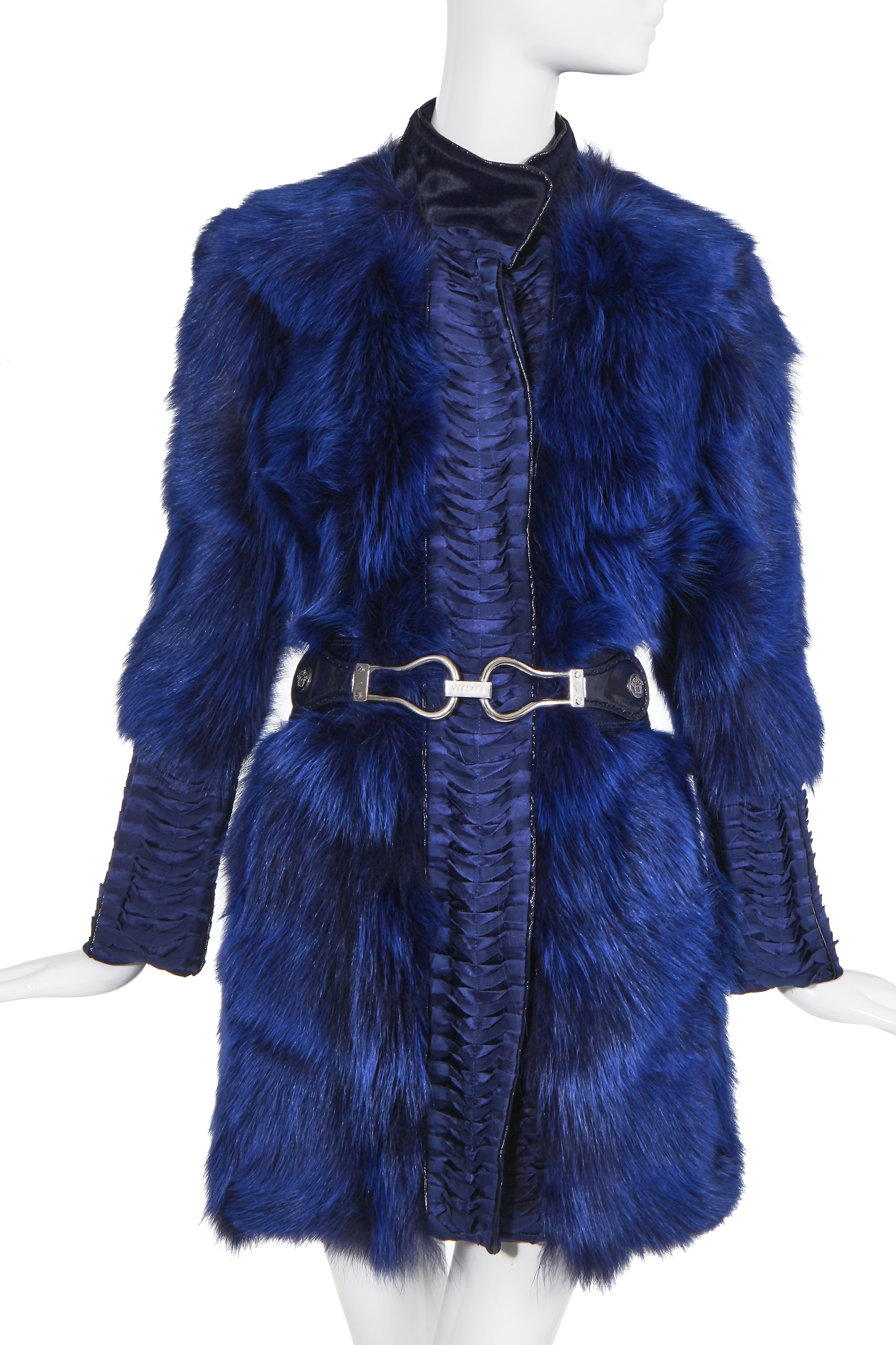 Blue fox outlet coat for sale