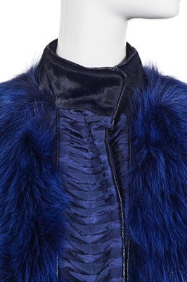 Lot 41 - A Versace blue fox fur coat, Autumn-Winter 2006-07