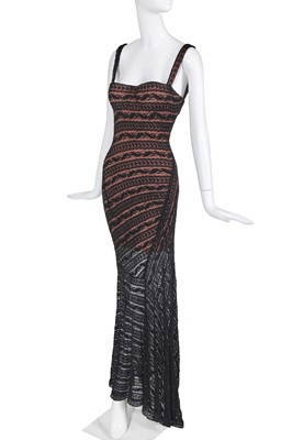 Lot 316 - An Azzedine Alaia bias-cut lace dress, 1993