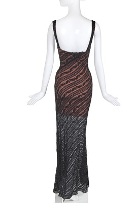 Lot 316 - An Azzedine Alaia bias-cut lace dress, 1993