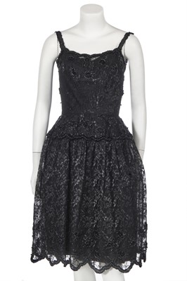 Lot 325 - A Jacques Griffe black lace cocktail dress, late 1950s