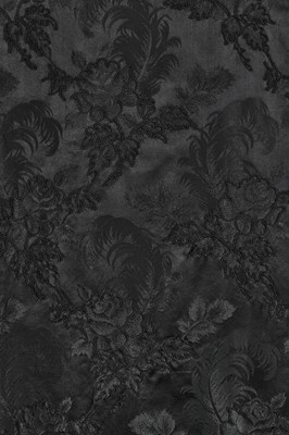 Lot 317 - A Nina Ricci haute couture black damask satin evening coat, 1950s