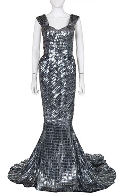 Lot 367 - A Julien Macdonald metallic sequinned dress, 2012